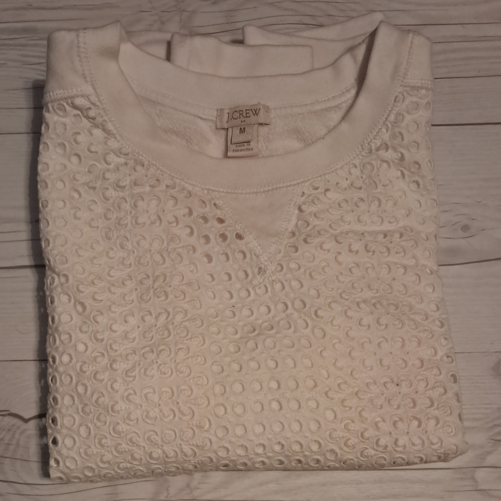 J.Crew Cream Textured Sweater